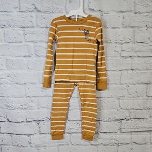 Carter's Yellow and White Striped Pajama Set